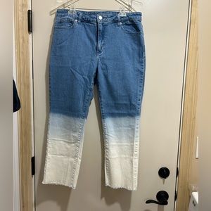 NWOT Designer Michael Kors beautiful two tone Blue Jeans in Size 14